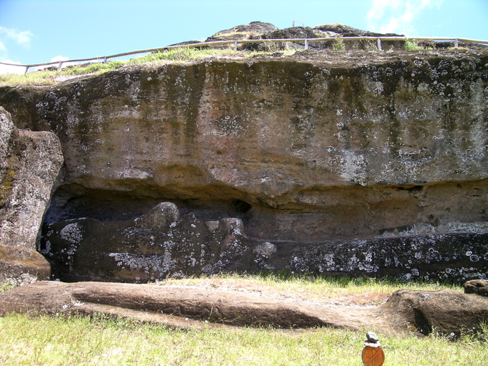 moai en cours de fabrication